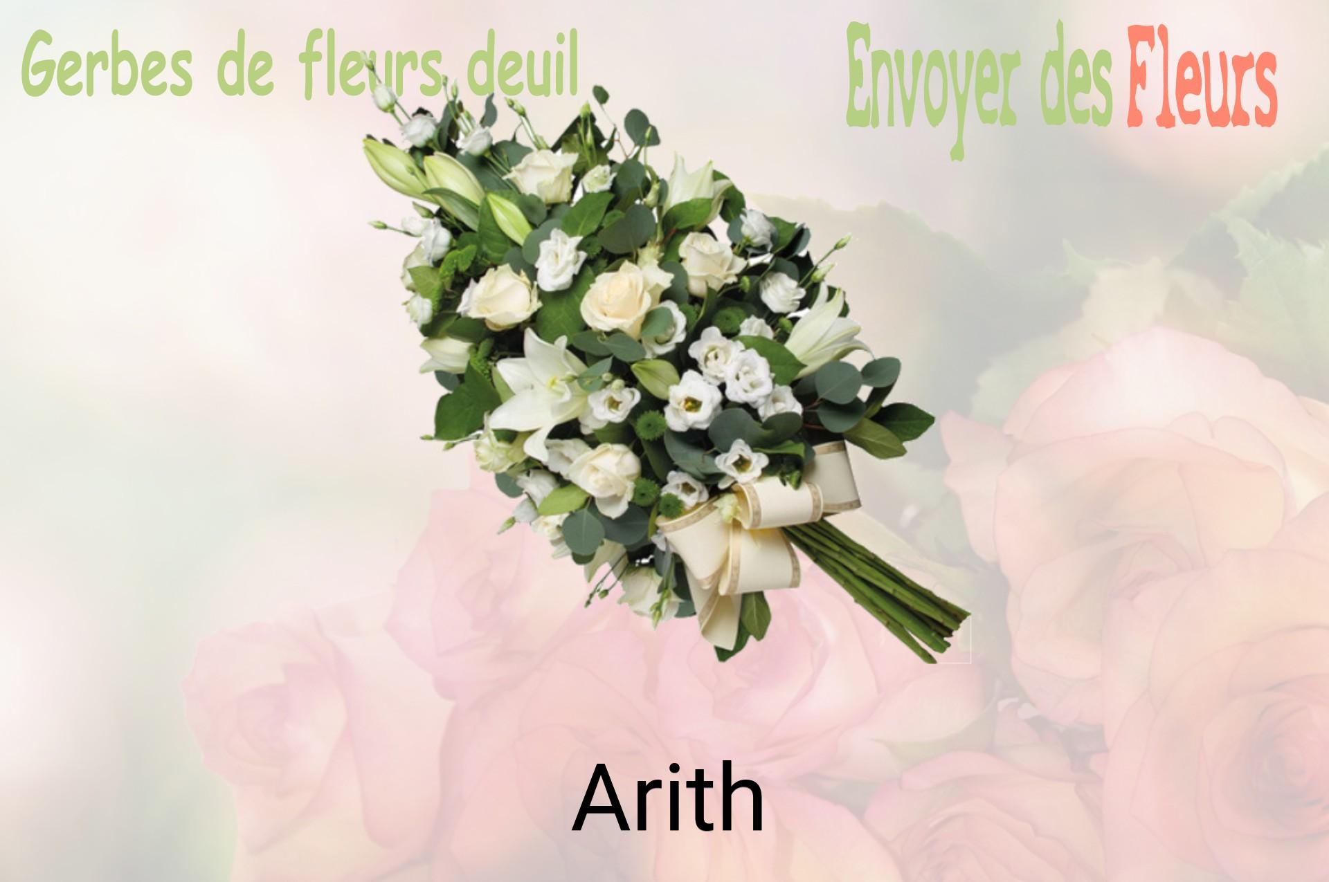 Gerbe de fleurs de deuil livrée à Arith